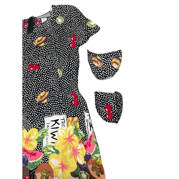 Vintage Carol Anderson California Kiwi Fruit Theme Shift Dress Womans‎ Size 10 - Picture 10 of 10